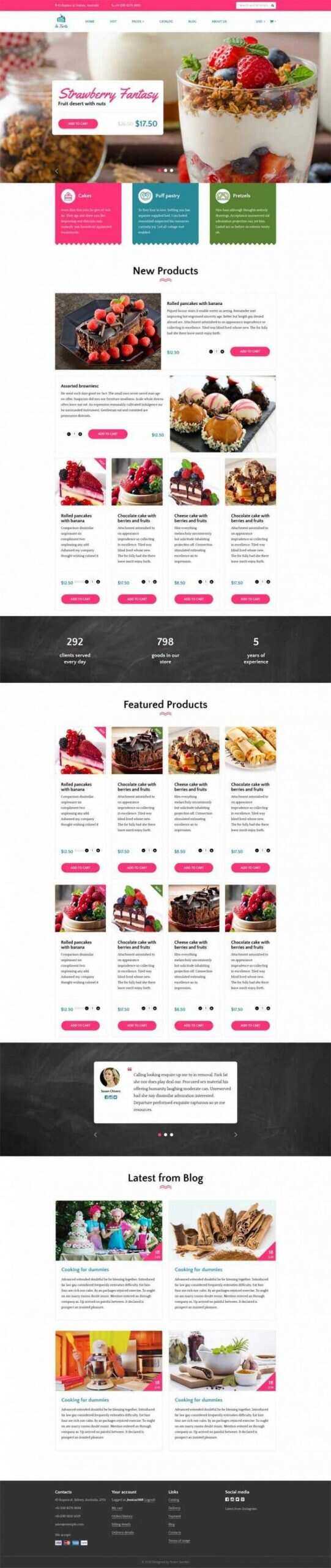 Bootstrap4响应式粉色甜品蛋糕店在线购买商城-客创社 - 专注互联网轻资产创业及网络项目资源整合与分享客创社-免费且强大的项目分享网站！
