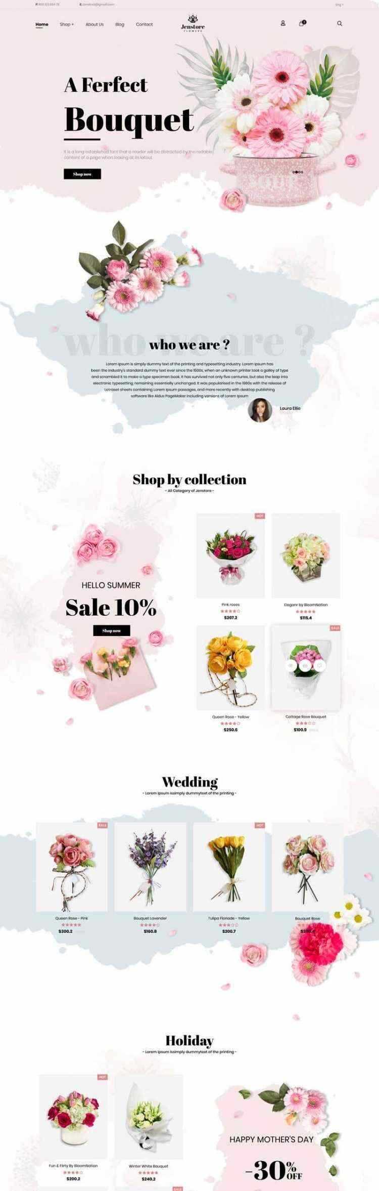 Bootstrap4粉色响应式网上鲜花店在线预订商城-客创社 - 专注互联网轻资产创业及网络项目资源整合与分享客创社-免费且强大的项目分享网站！