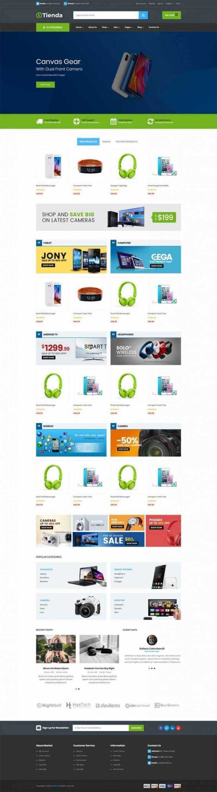 Bootstrap4手机数码商城响应式前端-客创社 - 专注互联网轻资产创业及网络项目资源整合与分享客创社-免费且强大的项目分享网站！