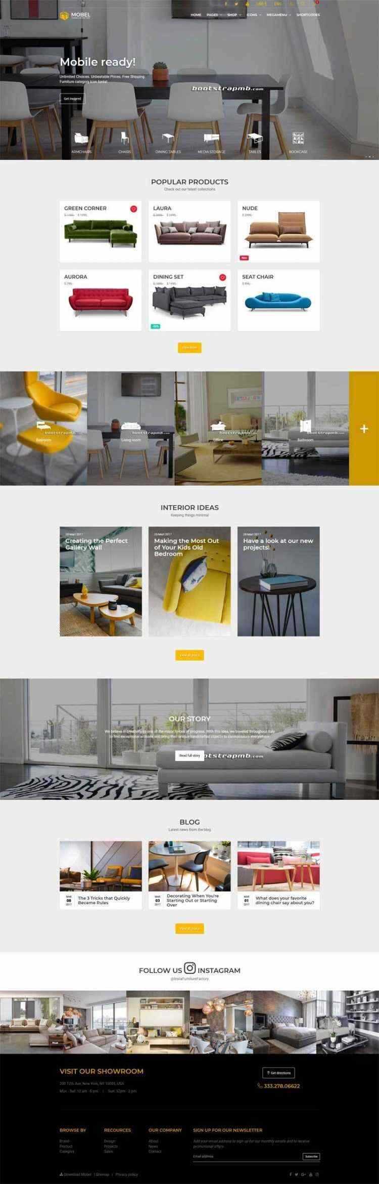 Bootstrap响应式在线家具商城电商网站-客创社 - 专注互联网轻资产创业及网络项目资源整合与分享客创社-免费且强大的项目分享网站！