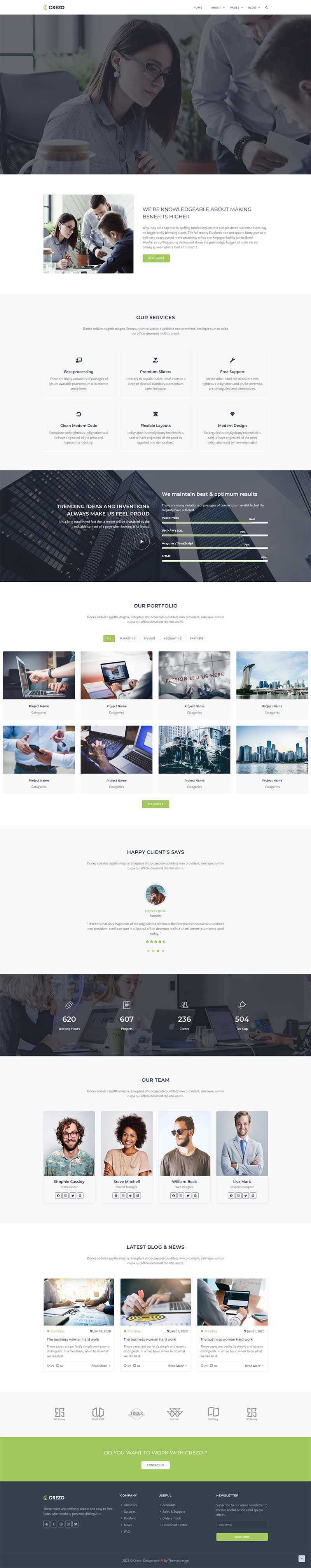 Bootstrap多用途的商业公司展示HTML5模板-客创社 - 专注互联网轻资产创业及网络项目资源整合与分享客创社-免费且强大的项目分享网站！