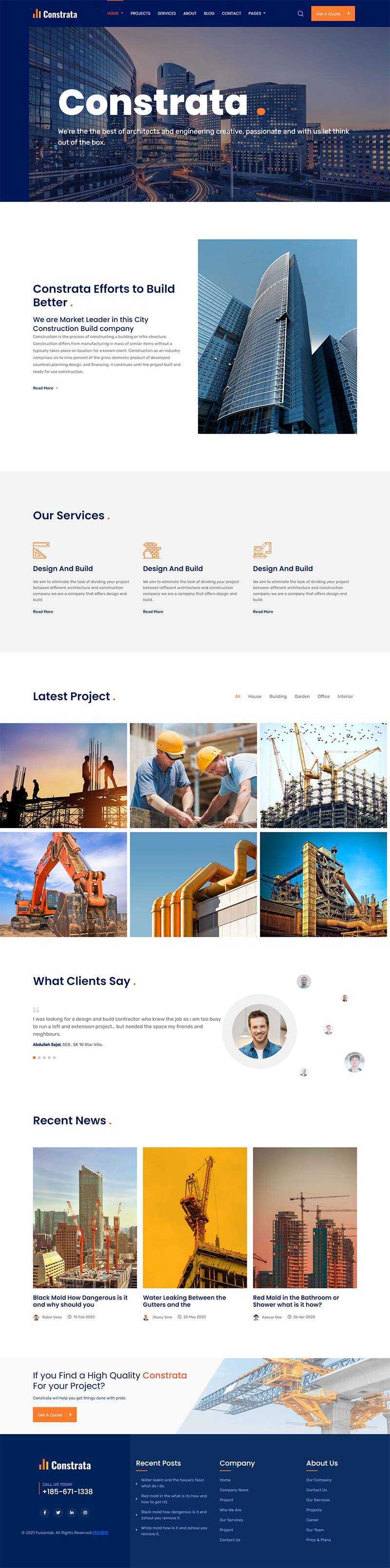 响应式房产建筑工程企业网站html5模板-客创社 - 专注互联网轻资产创业及网络项目资源整合与分享客创社-免费且强大的项目分享网站！