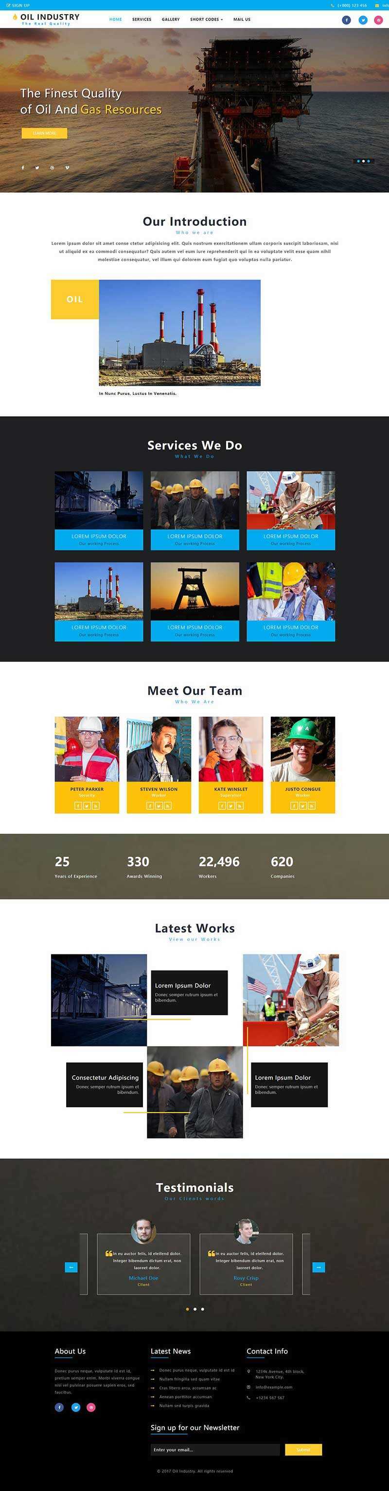 bootstrap石油开采工业类企业网站html模板-客创社 - 专注互联网轻资产创业及网络项目资源整合与分享客创社-免费且强大的项目分享网站！