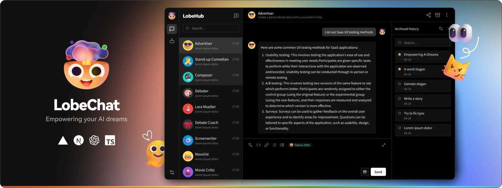LobeChat 开源的的高性能 ChatGPT 网页应用程序-客创社 - 专注互联网轻资产创业及网络项目资源整合与分享客创社-免费且强大的项目分享网站！