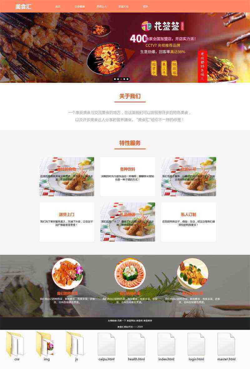 健康美食交流网站html模板-客创社 - 专注互联网轻资产创业及网络项目资源整合与分享客创社-免费且强大的项目分享网站！