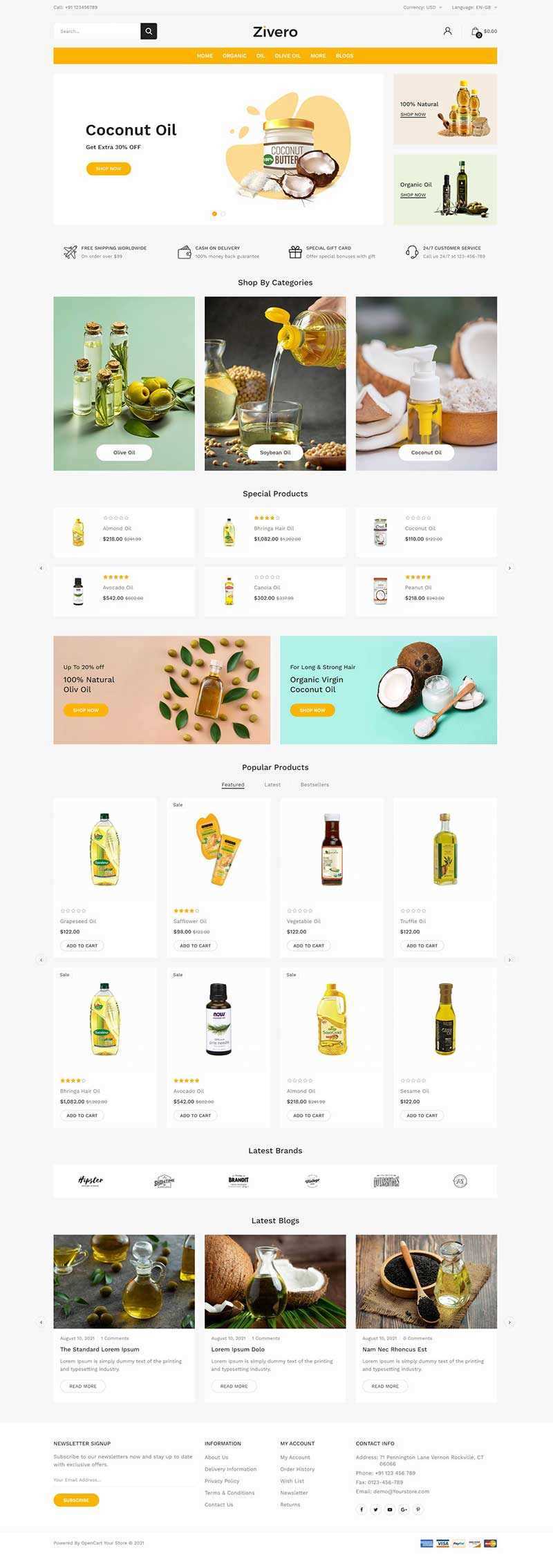清爽风格食用油网上商城html模板-客创社 - 专注互联网轻资产创业及网络项目资源整合与分享客创社-免费且强大的项目分享网站！