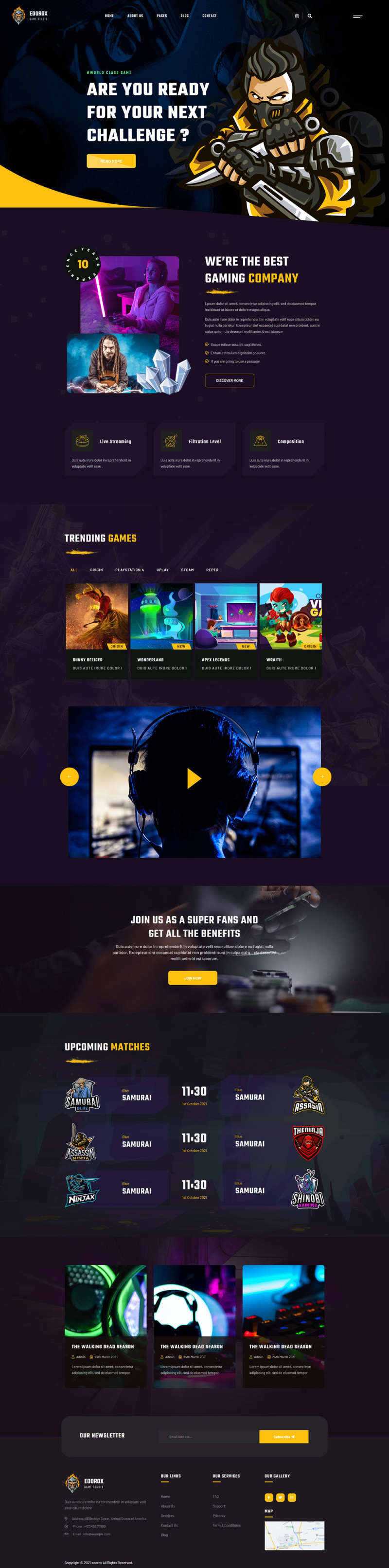 电子竞技游戏行业html5网站模板-客创社 - 专注互联网轻资产创业及网络项目资源整合与分享客创社-免费且强大的项目分享网站！