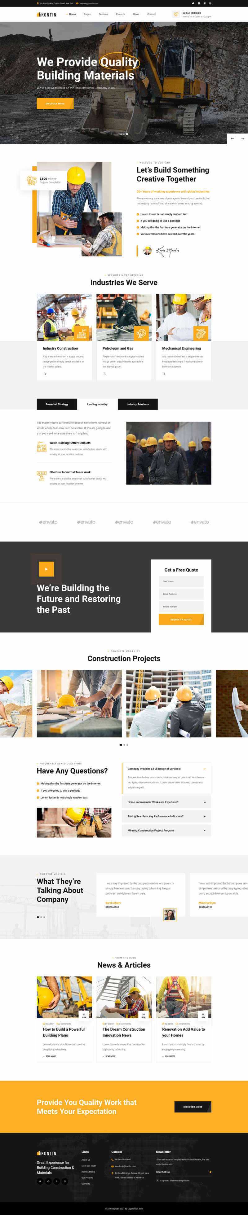 响应式工业、工厂和建筑业务公司网站html模板-客创社 - 专注互联网轻资产创业及网络项目资源整合与分享客创社-免费且强大的项目分享网站！