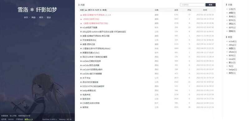个人博客系统源码 雪落.溯雪Sxlog轻博客源码-客创社 - 专注互联网轻资产创业及网络项目资源整合与分享客创社-免费且强大的项目分享网站！