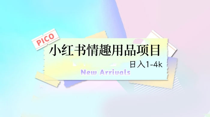 小红书情趣用品项目：详细教程，高转化收益快-客创社 - 专注互联网轻资产创业及网络项目资源整合与分享客创社-免费且强大的项目分享网站！