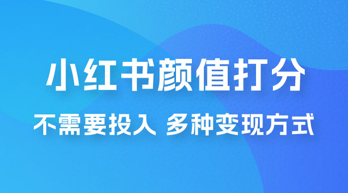 小红书颜值打分新玩法，不需要投入，适合所有人的一份副业，多种变现方式！-客创社 - 专注互联网轻资产创业及网络项目资源整合与分享客创社-免费且强大的项目分享网站！