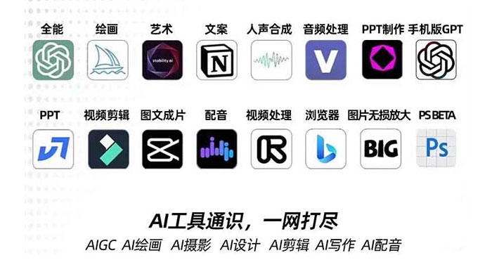 AIGC 全能特训营第 3 期：一次掌握 14 大主流 AI 工具，AI 工具通识，一网打尽-客创社 - 专注互联网轻资产创业及网络项目资源整合与分享客创社-免费且强大的项目分享网站！