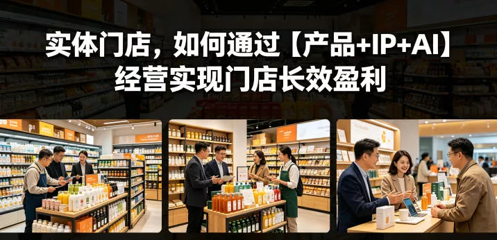 实体门店，如何通过【产品+IP+AI】经营实现门店长效盈利客创社区-专注互联网轻资产资源整合与分享客创社区-专注互联网轻资产资源整合与分享