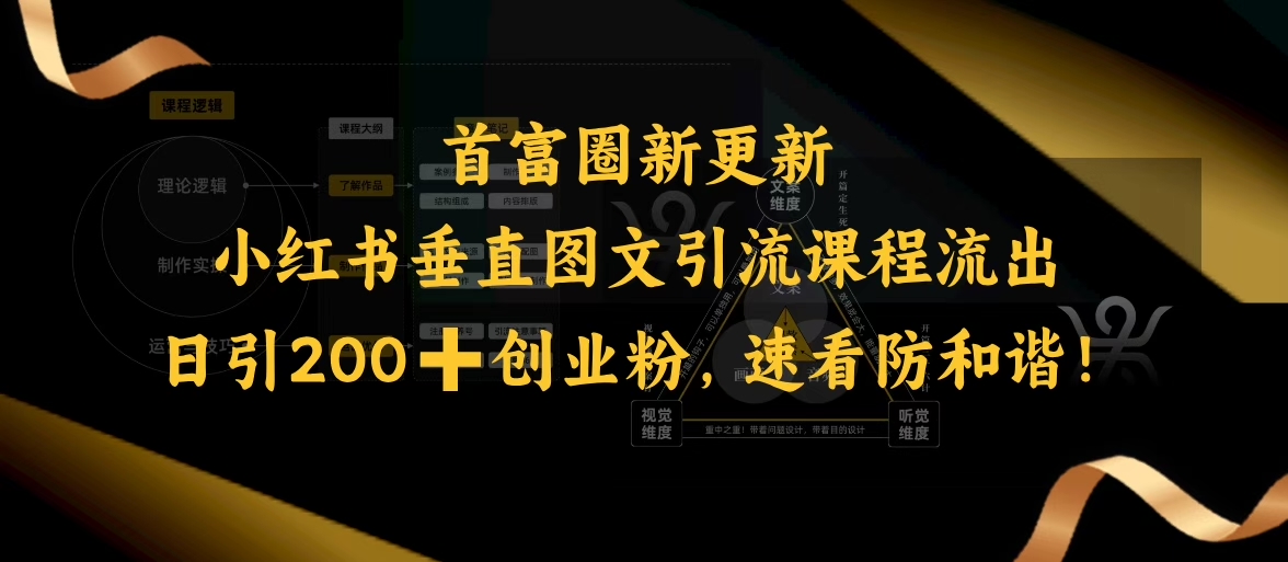 小红书垂直图文引流课程流出，日引200+创业粉，速看防和谐客创社 - 专注互联网轻资产创业及网络项目资源整合与分享客创社 - 专注互联网轻资产创业及网络项目资源整合与分享