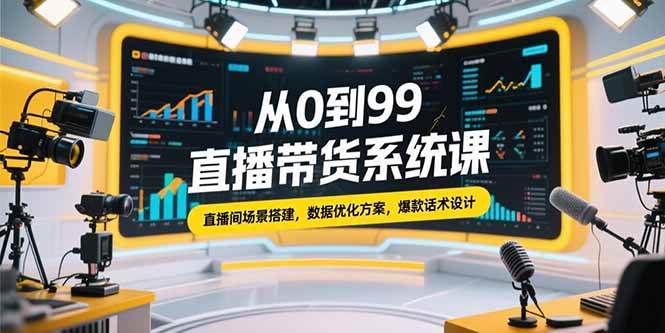 （15362期）从0到99直播带货系统课，直播间场景搭建，数据优化方案，爆款话术设计-客创社 - 专注互联网轻资产创业及网络项目资源整合与分享客创社-免费且强大的项目分享网站！