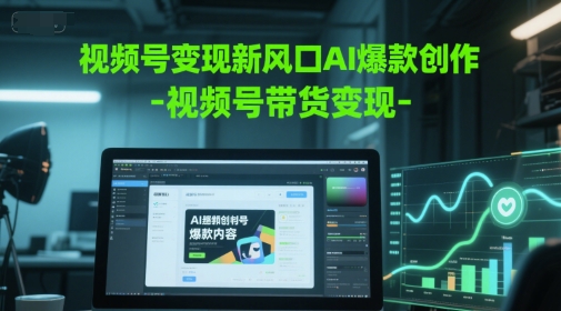 视频号变现新风口AI爆款创作-视频号带货变现-客创社 - 专注互联网轻资产创业及网络项目资源整合与分享客创社-免费且强大的项目分享网站！