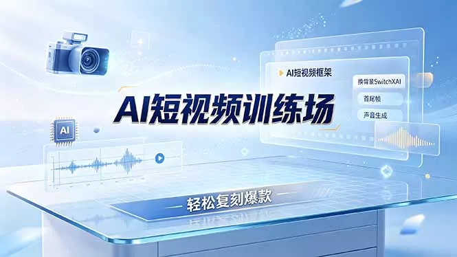 老陈AI短视频训练场：AI短视频框架+换背景SwitchXAI+首尾帧+声音生成，轻松复刻爆款客创社区-专注互联网轻资产资源整合与分享客创社区-专注互联网轻资产资源整合与分享