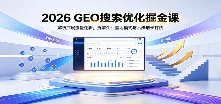 2026 GEO搜索优化掘金课：解析底层流量逻辑，拆解企业落地模式与六步增长打法 《鱼见海科技》-鱼见海资源网-免费PHP网站源码模板,插件软件网创AI智能体资源分享平台！
