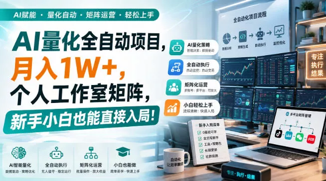 AI黄金量化玩法，新手低成本入局的更合适跳板，月收益轻松万元！ 《鱼见海科技》-鱼见海资源网-免费PHP网站源码模板,插件软件网创AI智能体资源分享平台！