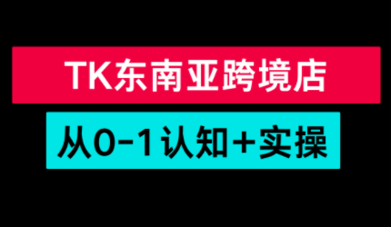 TikTok东南亚跨境从0-1认知实操课主用 -、辅助 +中赚资源