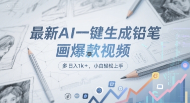 最新AI一键生成铅笔画爆款视频，多平台分发，日 入1k+，小白轻松上手【揭秘】-客创社 - 专注互联网轻资产创业及网络项目资源整合与分享客创社-免费且强大的项目分享网站！