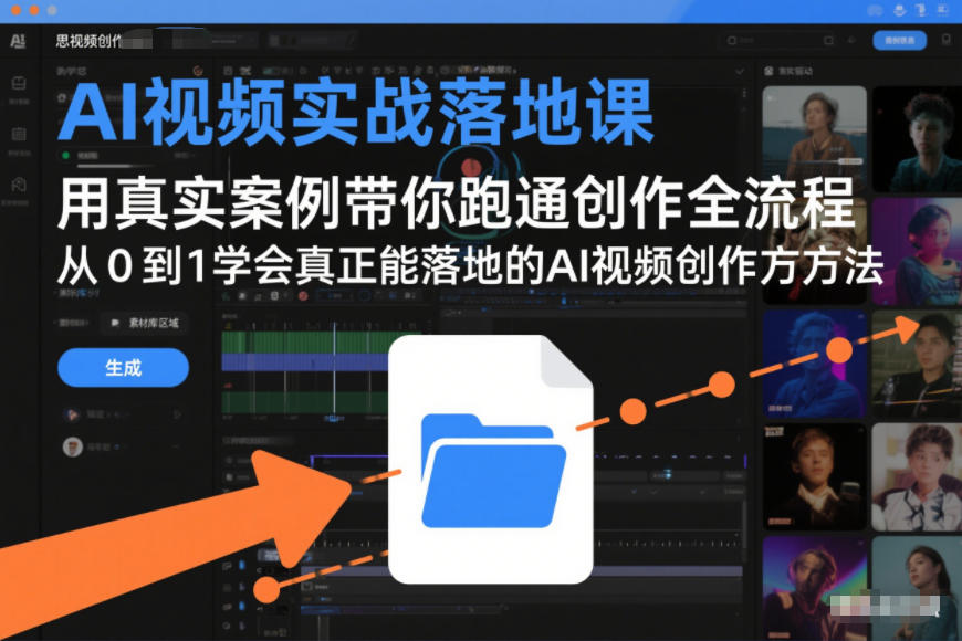AI视频实战落地课，用真实案例带你跑通创作全流程，从0到1学会真正能落地的AI视频创作方法客创社区-专注互联网轻资产资源整合与分享客创社区-专注互联网轻资产资源整合与分享