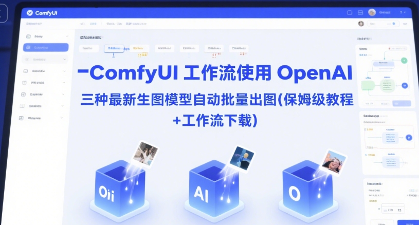 ComfyUI 工作流使用 OpenAI 三种最新生图模型自动批量出图(保姆级教程+工作流下载)-客创社 - 专注互联网轻资产创业及网络项目资源整合与分享客创社-免费且强大的项目分享网站！