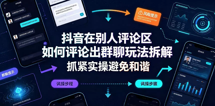 抖音在别人评论区如何评论出群聊玩法拆解，抓紧实操避免和谐星享资源网星享资源网