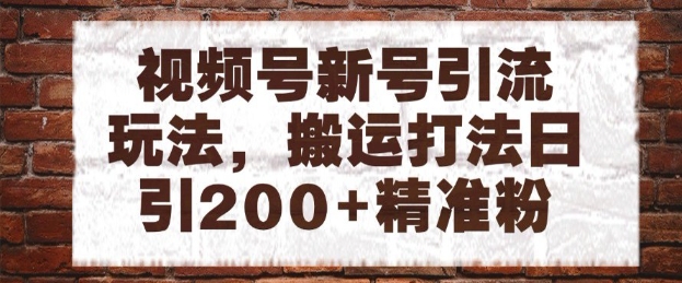 视频号新号引流玩法，搬运打法日引200+精准粉，可矩阵放大【揭秘】-客创社 - 专注互联网轻资产创业及网络项目资源整合与分享客创社-免费且强大的项目分享网站！