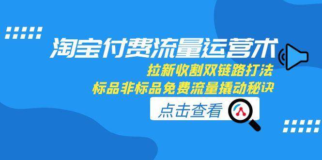（15135期）淘宝付费流量运营术，拉新收割双链路打法，标品非标品免费流量撬动秘诀-客创社 - 专注互联网轻资产创业及网络项目资源整合与分享客创社-免费且强大的项目分享网站！