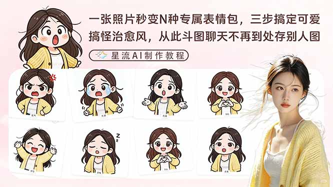 一张照片秒变N种专属表情包，三步搞定可爱搞怪治愈风，从此斗图聊天不再到处存别人图客创社区-专注互联网轻资产资源整合与分享客创社区-专注互联网轻资产资源整合与分享