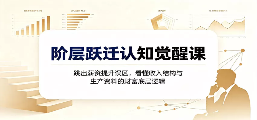 阶层跃迁认知觉醒课：跳出薪资提升误区，看懂收入结构与生产资料的财富底层逻辑-软件百科