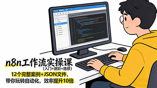 n8n工作流实操课(入门+进阶+选修-鱼见海资源网-免费PHP网站源码模板,插件软件网创AI智能体资源分享平台！