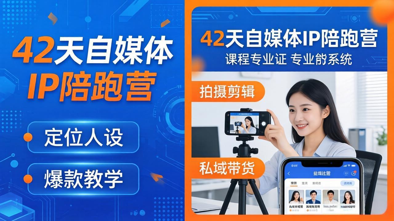 42天自媒体IP陪跑营-26年4月19更新：定位人设爆款全教学，拍摄剪辑私域带货一站式落地客创社区-专注互联网轻资产资源整合与分享客创社区-专注互联网轻资产资源整合与分享