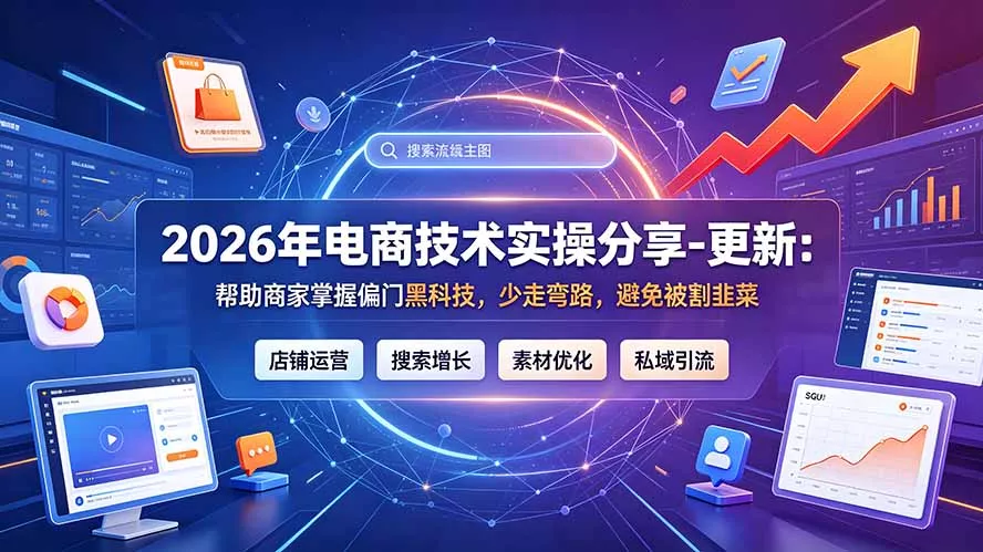 2026年电商技术实操分享-更新9月：帮助商家掌握偏门新技术，少走弯路，避免被割韭菜 《鱼见海科技》-鱼见海资源网-免费PHP网站源码模板,插件软件网创AI智能体资源分享平台！