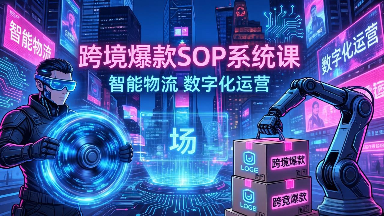 跨境爆款SOP系统课，“内容飞轮+精准投放+AI自动化”为核心，拆解“人×货×场”黄金公式客创社区-专注互联网轻资产资源整合与分享客创社区-专注互联网轻资产资源整合与分享