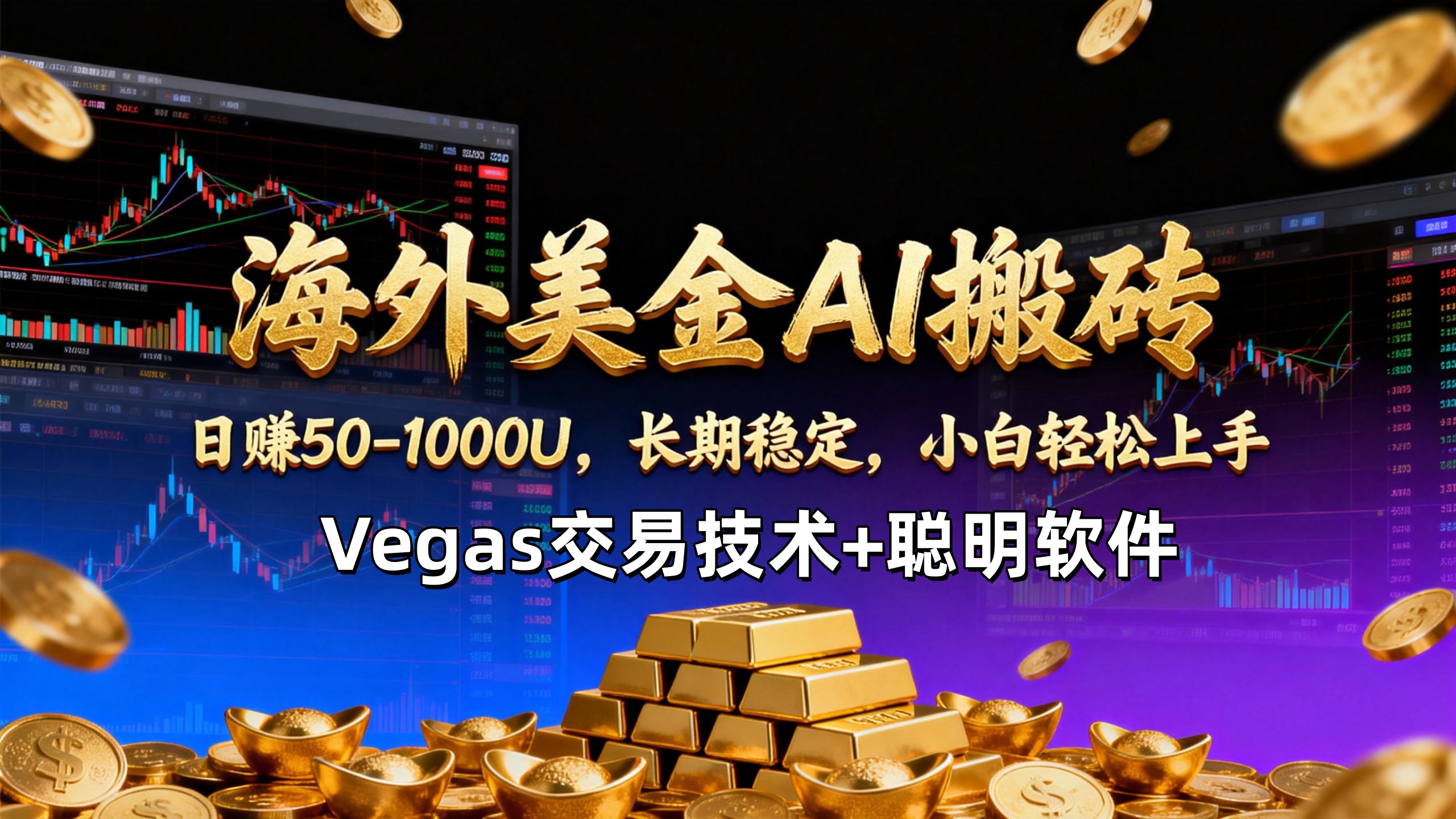 【海外美金AI搬砖】Vegas交易技术+聪明软件，日赚50-1000U，长期稳定，小白轻松上手。客创社区-专注互联网轻资产资源整合与分享客创社区-专注互联网轻资产资源整合与分享