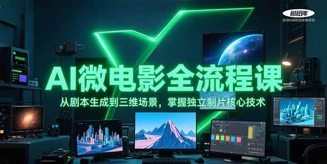 （15195期）AI微电影全流程课，从剧本生成到三维场景，掌握独立制片核心技术-客创社 - 专注互联网轻资产创业及网络项目资源整合与分享客创社-免费且强大的项目分享网站！