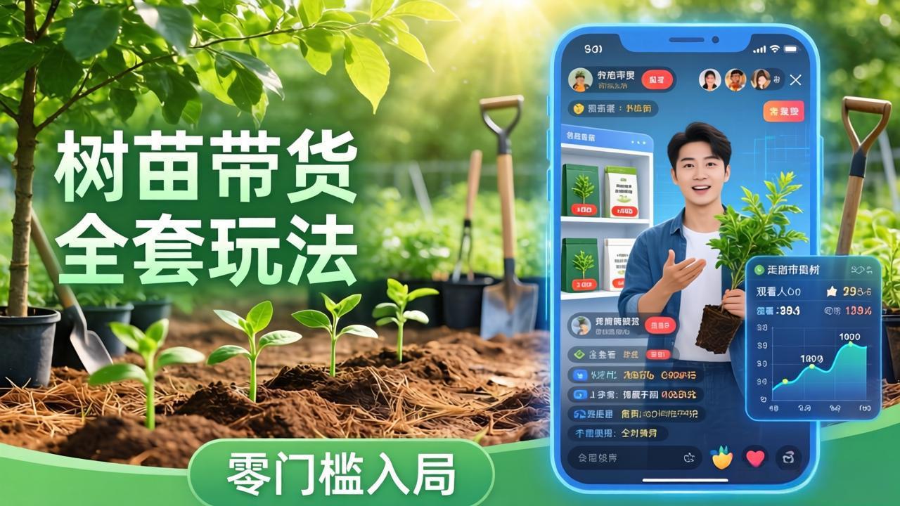 视频号AI树苗带货全套玩法：零门槛入局，掌握豆包、千问等AI工具制作树苗视频的全套流程客创社区-专注互联网轻资产资源整合与分享客创社区-专注互联网轻资产资源整合与分享