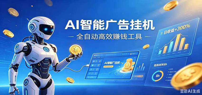 AI智能广告挂机，小白轻松上手，在家自动赚收益星享资源网星享资源网