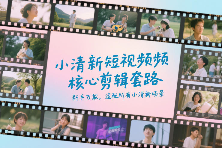 小清新短视频核心剪辑套路，新手万能，适配所有小清新场景客创社区-专注互联网轻资产资源整合与分享客创社区-专注互联网轻资产资源整合与分享