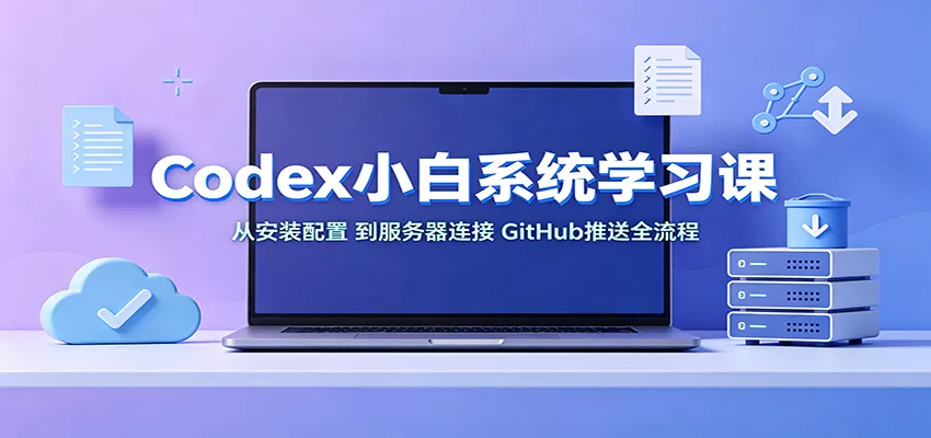 Codex小白系统学习课：小从安装配置，到服务器连接、GitHub推送全流程客创社区-专注互联网轻资产资源整合与分享客创社区-专注互联网轻资产资源整合与分享