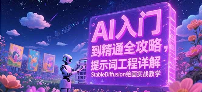 AI入门到精通全攻略，提示词工程详解，StableDiffusion绘画实战教学-客创社 - 专注互联网轻资产创业及网络项目资源整合与分享客创社-免费且强大的项目分享网站！
