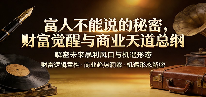 富人不能说的秘密，财富觉醒与商业天道总纲，解密未来暴利风口与机遇形态客创社区-专注互联网轻资产资源整合与分享客创社区-专注互联网轻资产资源整合与分享