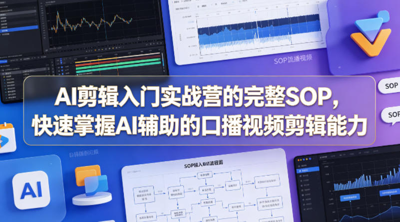 AI剪辑入门实战营的完整SOP，快速掌握AI辅助的口播视频剪辑能力客创社区-专注互联网轻资产资源整合与分享客创社区-专注互联网轻资产资源整合与分享