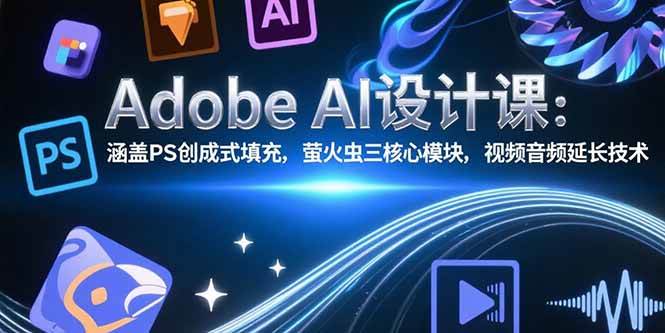 （15469期）Adobe AI设计课：涵盖PS创成式填充，萤火虫三核心模块，视频音频延长技术-客创社 - 专注互联网轻资产创业及网络项目资源整合与分享客创社-免费且强大的项目分享网站！