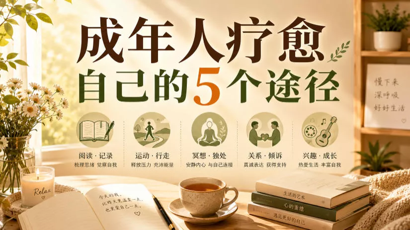 付费文章:成年人疗愈自己的5个途径主用 -、辅助 +中赚AI网