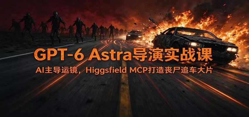 GPT-6 Astra导演实战课：AI主导运镜，Higgsfield MCP打造丧尸追车大片客创社区-专注互联网轻资产资源整合与分享客创社区-专注互联网轻资产资源整合与分享