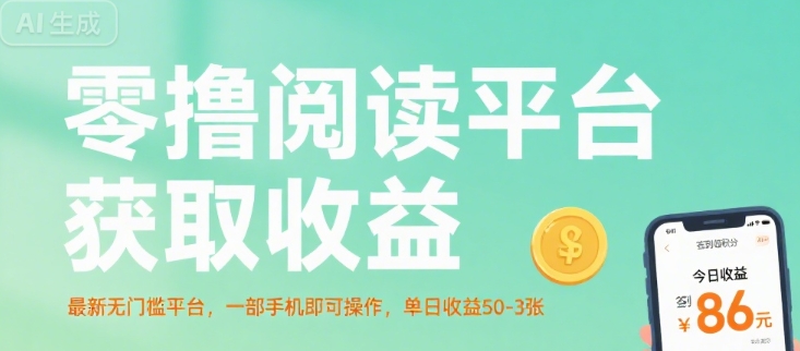 零撸阅读平台获取收益，最新无门槛平台，一部手机即可操作，单日收益50-3张【揭秘】-客创社 - 专注互联网轻资产创业及网络项目资源整合与分享客创社-免费且强大的项目分享网站！