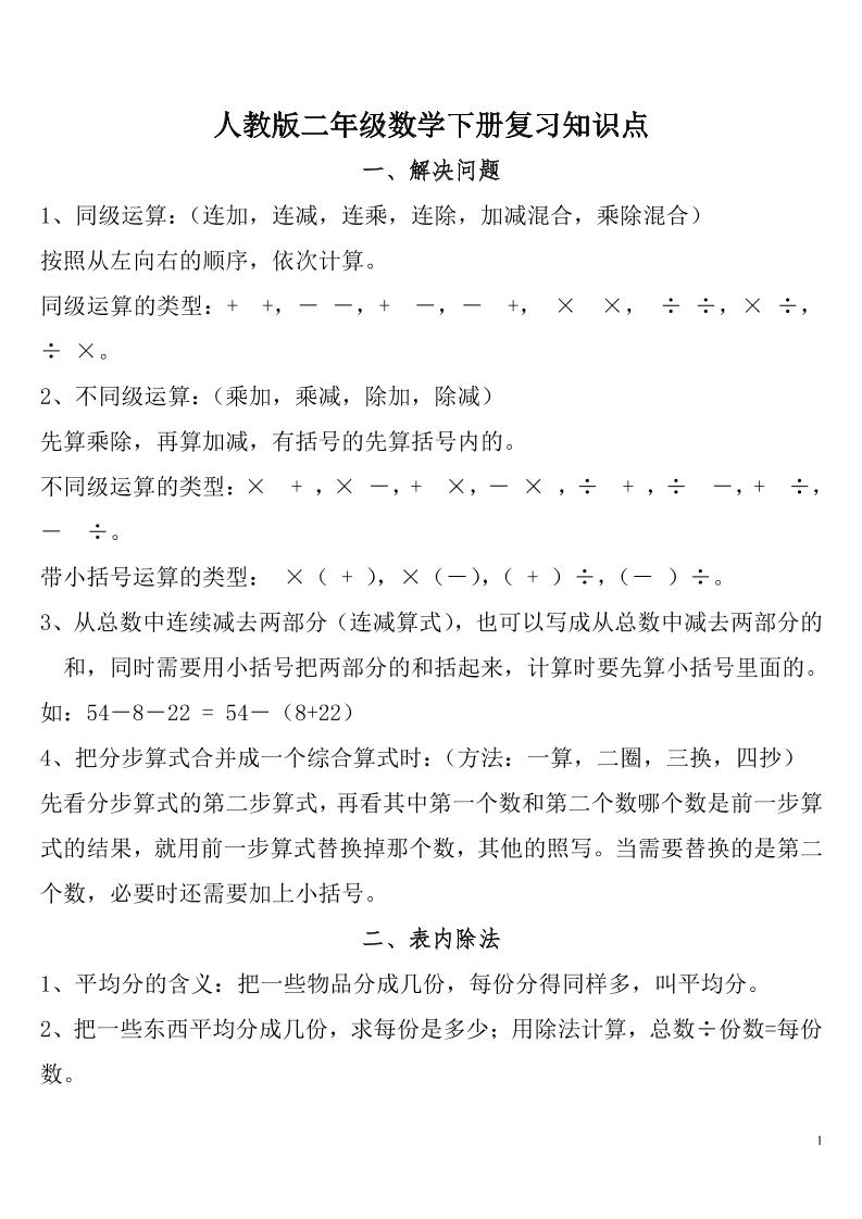 二下人教数学总复习知识点归纳整理客创社 - 专注互联网轻资产创业及网络项目资源整合与分享客创社 - 专注互联网轻资产创业及网络项目资源整合与分享
